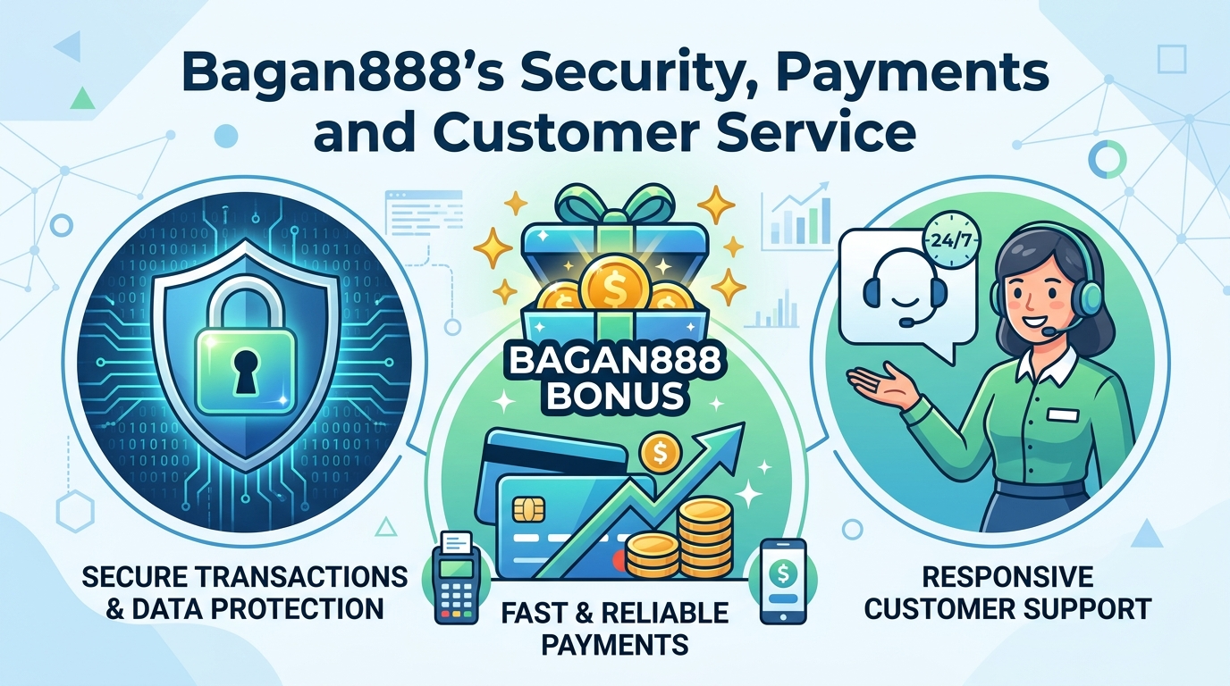 Bagan888 ၏ လုံခြုံရေး၊ ငွေပေးချေမှုနှင့် ဖောက်သည်ဝန်ဆောင်မှု
