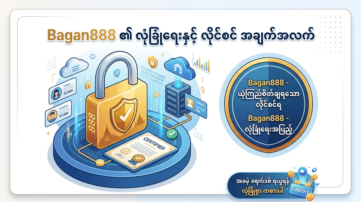 Bagan888 တွင် ငွေသွင်းငွေထုတ် လုပ်ငန်းစဉ်များ